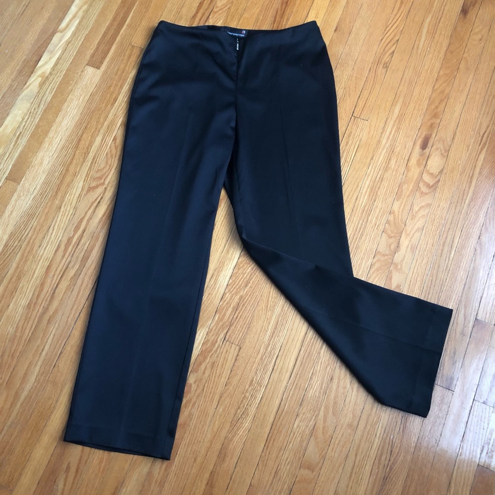 Black satin trousers